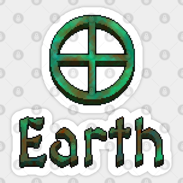 Verdigris Earth Sticker by Pixel Dreams